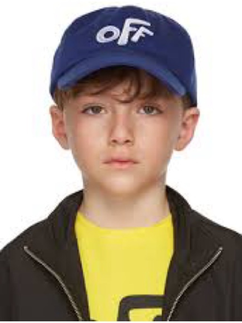 Off-White Kids Royal Blue Cotton 'OFF' Logo Cap designer kids